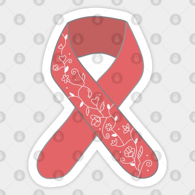 Cancer Ribbon icon Sticker by MINAART